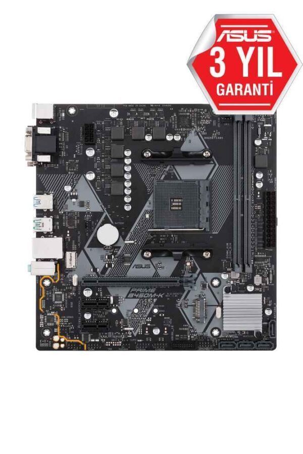 ASUS PRIME B450M-K AMD B450 AM4 DDR4 4400 Mhz M2 USB 3.2 mATX Anakart