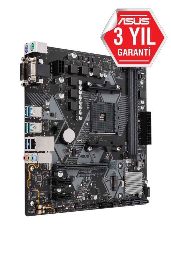 ASUS PRIME B450M-K AMD B450 AM4 DDR4 4400 Mhz M2 USB 3.2 mATX Anakart