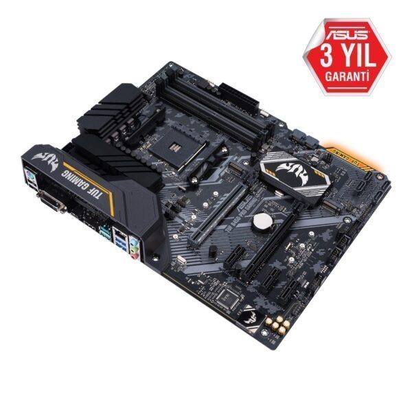 ASUS TUF B450-PRO GAMING AMD B450 AM4 DDR4 4400 HDMI DVI Çift M2 USB3.2 AURA RGB ATX Anakart