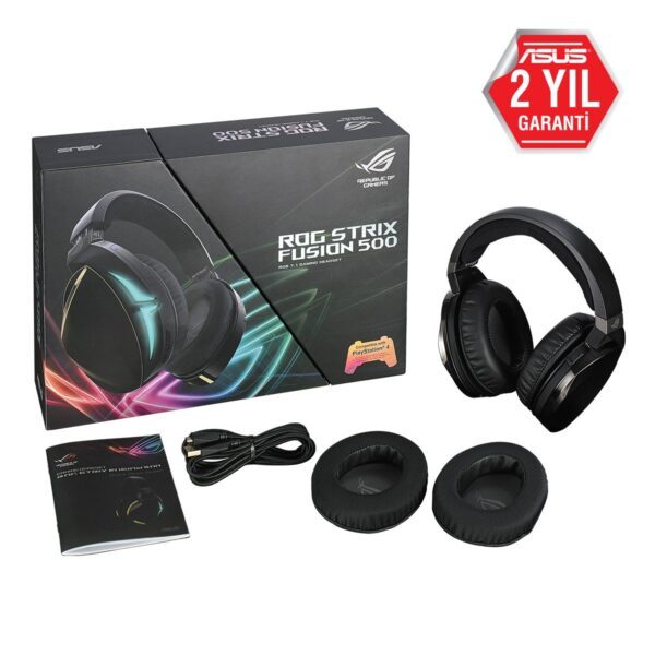 Asus ROG Strix Fusion 500 Aura Sync RGB 7.1 Oyuncu Kulaklığı (90YH00Z2-B8UA00)
