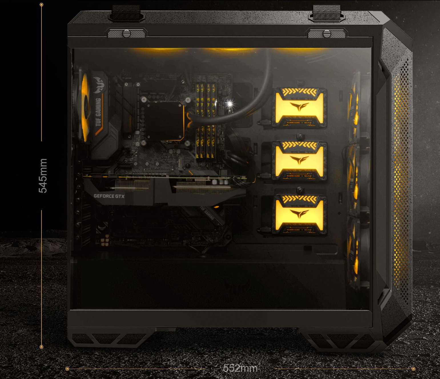 ASUS TUF Gaming GT501 RGB Tempered Glass USB 3.1 Mid Tower Kasa