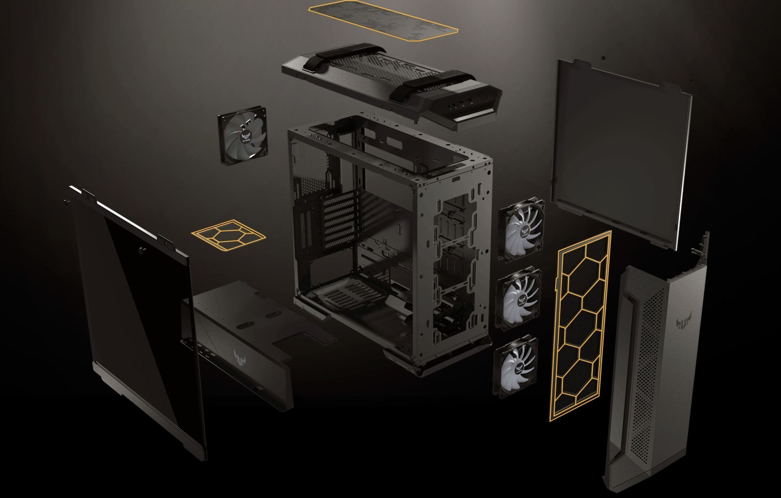 ASUS TUF Gaming GT501 RGB Tempered Glass USB 3.1 Mid Tower Kasa