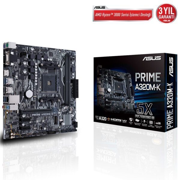 Asus PRIME A320M-K 3200MHz(OC) DDR4 Soket AM4 M.2 HDMI VGA mATX Anakart