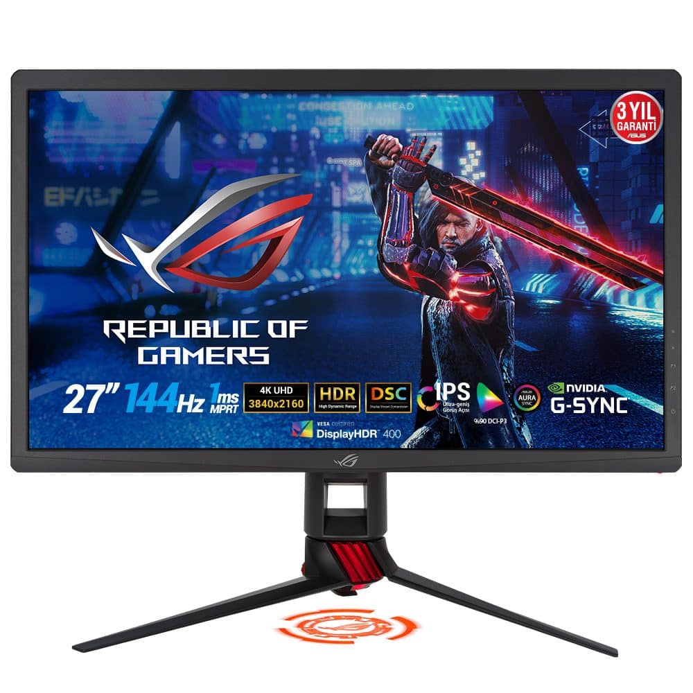 ASUS ROG STRIX 27" XG27UQ 144Hz 1ms 2xHDMI 2xDP DSC HDR IPS Gaming Monitör