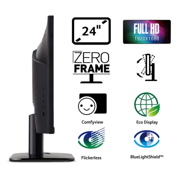 Acer KA242Ybi 23.8″ Full HD 75Hz 1ms HDMI VGA FreeSync IPS Monitör
