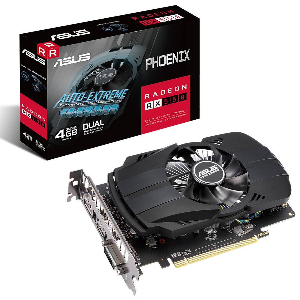 ASUS PHOENIX Radeon RX550 4G EVO 4GB GDDR5 128 Bit Ekran Kartı
