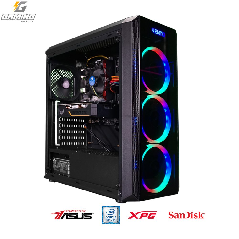 CYBER-9100F / INTEL i3-9100F / ASUS TUF GTX 1650 4GB / 8GB RAM / 240GB SSD Gaming Bilgisayar