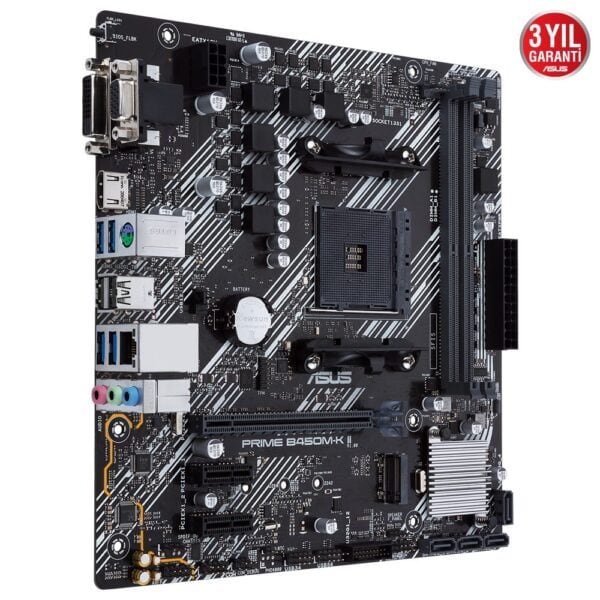 ASUS PRIME B450M-K II AMD AM4 4400MHz (OC) DDR4 VGA DVI-D HDMI M.2 mATX Anakart