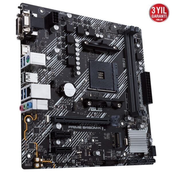 ASUS PRIME B450M-K II AMD AM4 4400MHz (OC) DDR4 VGA DVI-D HDMI M.2 mATX Anakart