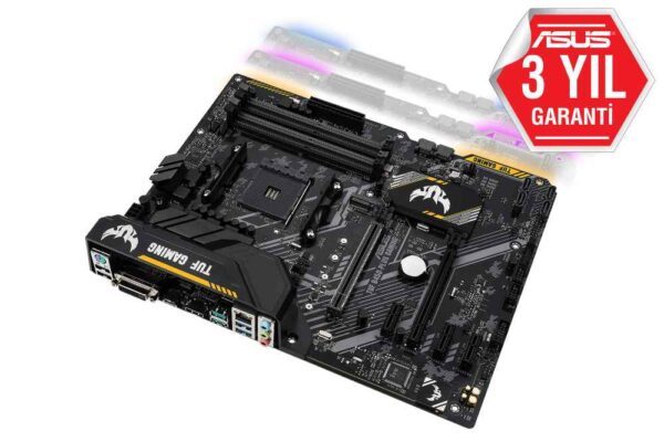 ASUS TUF B450-PLUS GAMING 4400MHz(OC) DDR4 Soket AM4 RGB M.2 HDMI DVI ATX Anakart