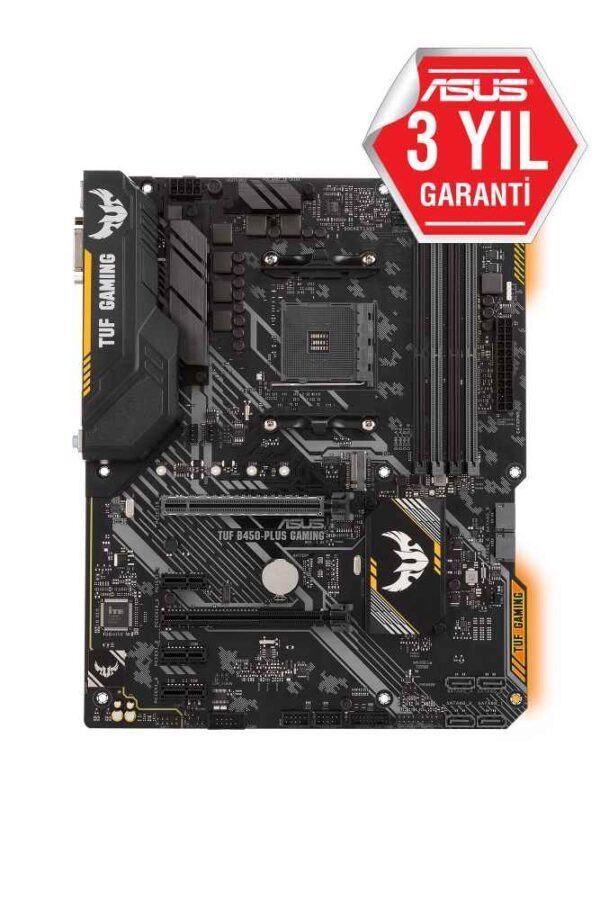 ASUS TUF B450-PLUS GAMING 4400MHz(OC) DDR4 Soket AM4 RGB M.2 HDMI DVI ATX Anakart