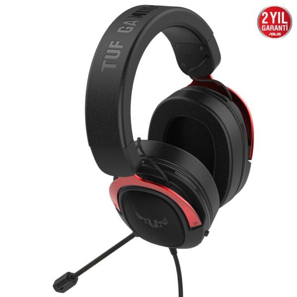 ASUS TUF Gaming H3 Kırmızı 7.1 Surround Oyuncu Kulaklık (90YH02AR-B1UA00)