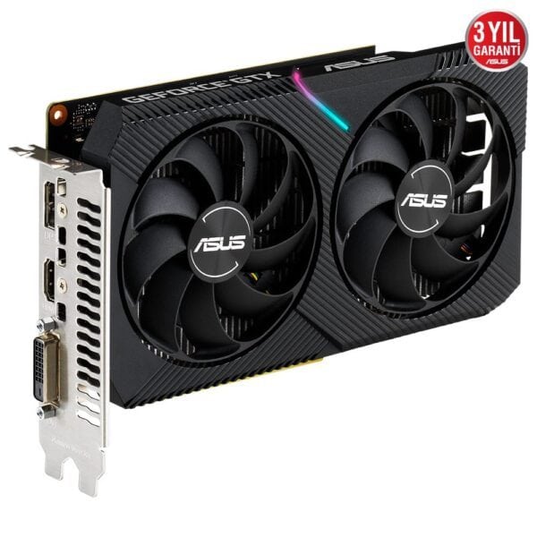 ASUS GeForce DUAL GTX 1650 MINI OC 4GB GDDR6 GAMING Ekran Kartı