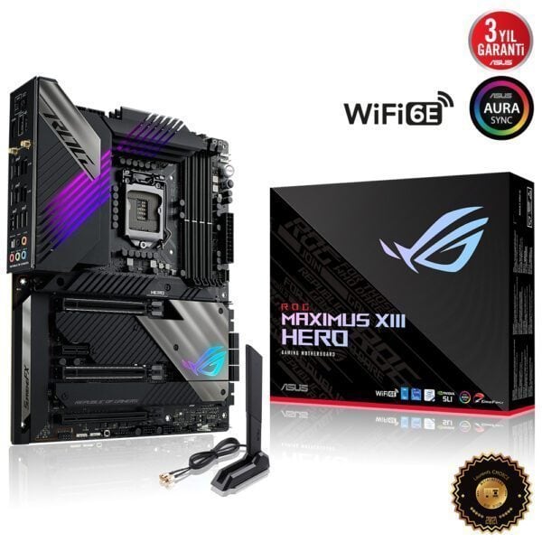 ASUS ROG MAXIMUS XIII HERO Z590 5333MHz(OC) DDR4 Soket1200 M.2 HDMI ATX Anakart