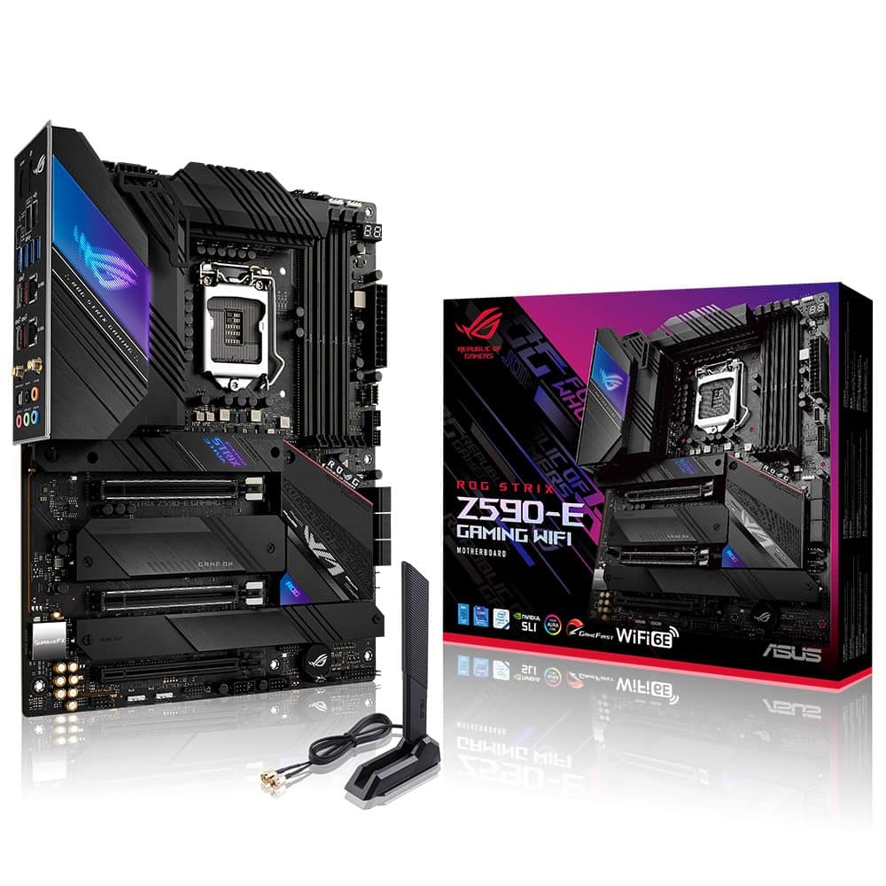 ASUS ROG STRIX Z590-E GAMING WIFI 5333(OC)MHz DDR4 Soket 1200 M.2 HDMI DP ATX Anakart