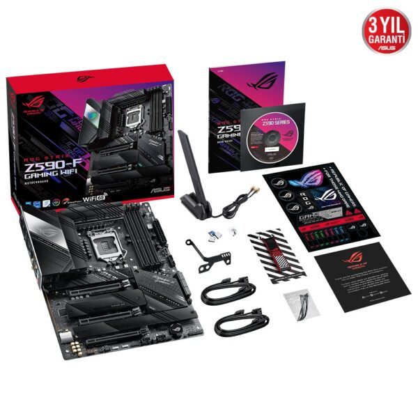 ASUS ROG STRIX Z590-F GAMING WIFI 5333(OC)MHz DDR4 Soket 1200 M.2 HDMI DP ATX Anakart