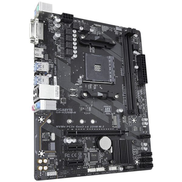 GIGABYTE A320M H 3200MHz(OC) DDR4 Soket AM4 M.2 HDMI DVI mATX Anakart