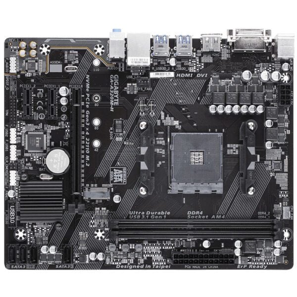 GIGABYTE A320M H 3200MHz(OC) DDR4 Soket AM4 M.2 HDMI DVI mATX Anakart