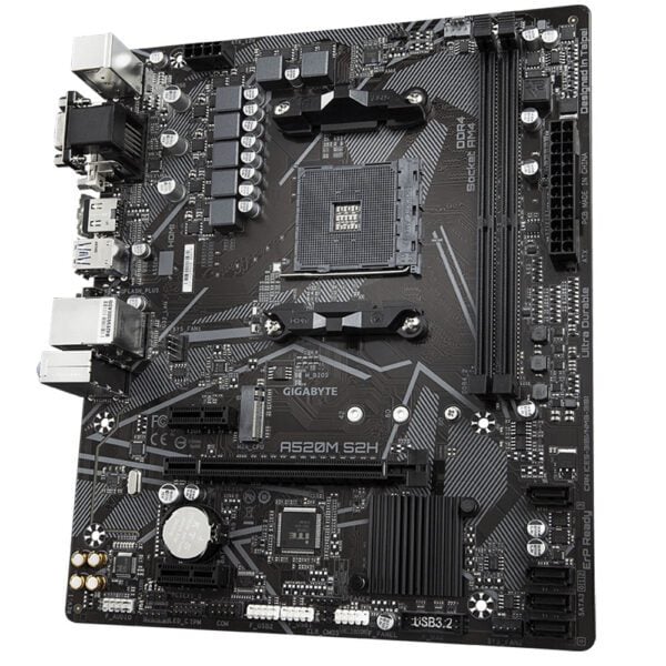 GIGABYTE A520M S2H 5100MHz(OC) DDR4 Soket AM4 M.2 VGA DVI HDMI mATX Anakart