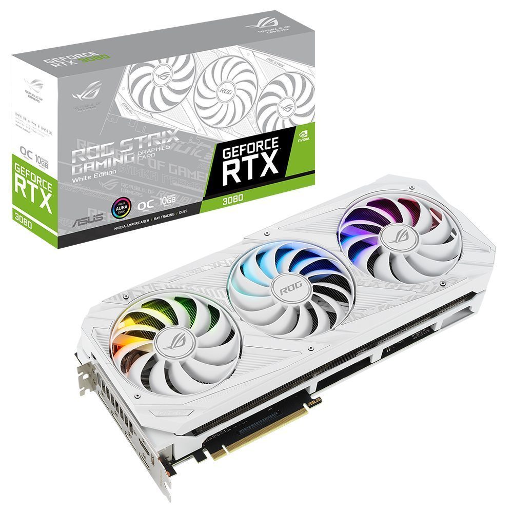 ASUS ROG STRIX GeForce RTX 3080 WHITE EDITION OC 10GB GDDR6X 320 Bit Ekran Kartı