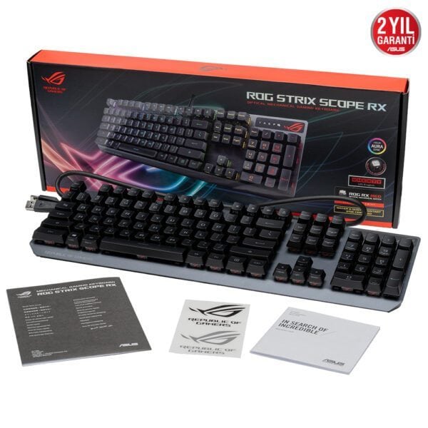ASUS ROG Strix Scope RX Türkçe Optik Mekanik Gaming Klavye