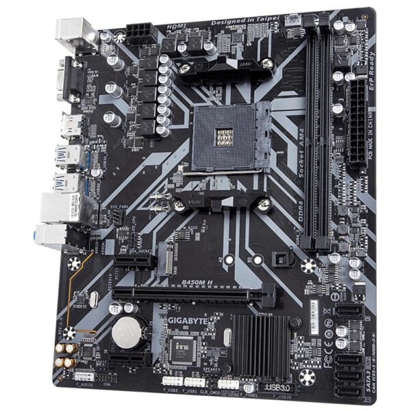 GIGABYTE B450M H 3600MHz(OC) DDR4 Soket AM4 M.2 VGA HDMI mATX Anakart