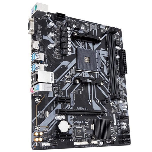 GIGABYTE B450M H 3600MHz(OC) DDR4 Soket AM4 M.2 VGA HDMI mATX Anakart