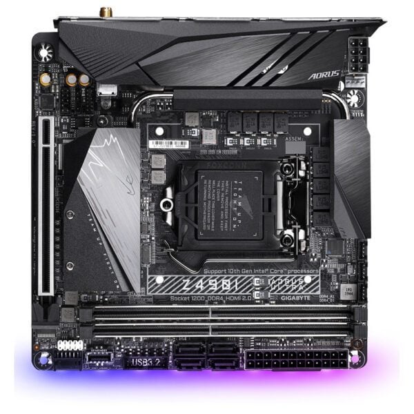 GIGABYTE Z490I AORUS ULTRA 5000MHz(OC) DDR4 Soket 1200 M.2 Wi-Fi HDMI Mini-ITX Anakart