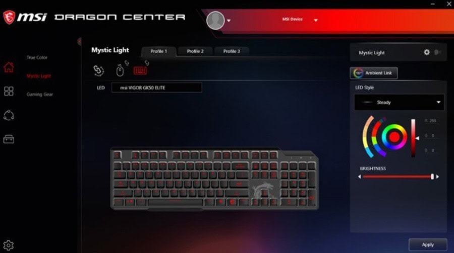 MSI Vigor GK50 Elite Klavye a6
