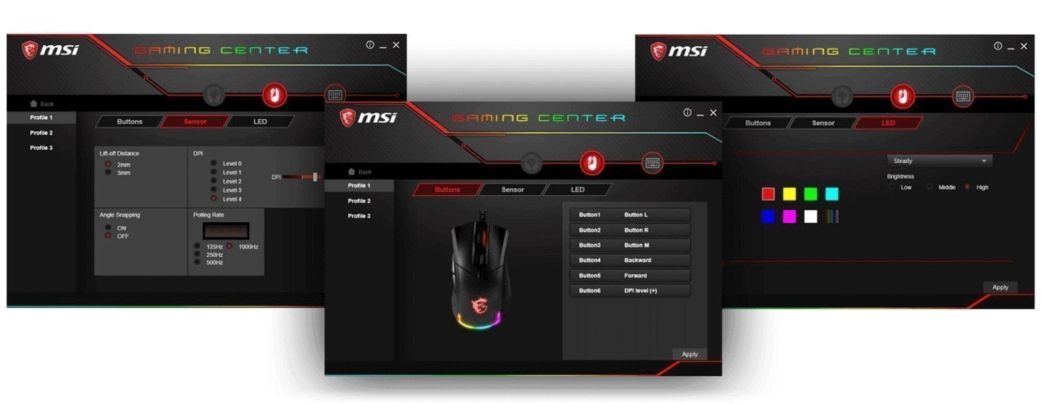 MSI Clutch GM50 RGB Gaming Mouse