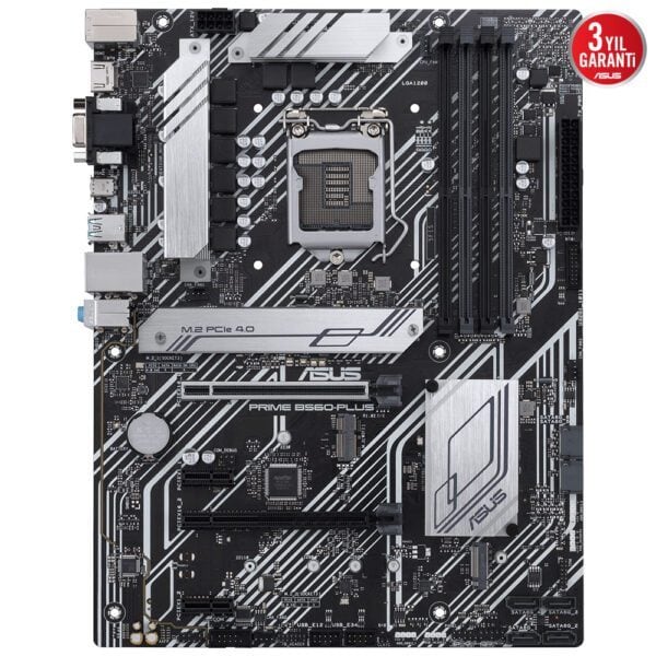 ASUS PRIME B560-PLUS 4600MHz(OC) DDR4 Soket 1200 M.2 HDMI DP DVI ATX Anakart