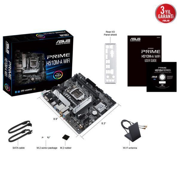 ASUS PRIME H510M-A 3200MHz DDR4 Soket 1200 M.2 WIFI mATX Anakart