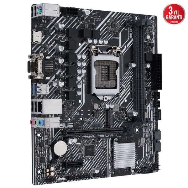 ASUS PRIME H510M-D 3200MHz(OC) DDR4 Soket Intel 1200 M.2 mATX Anakart