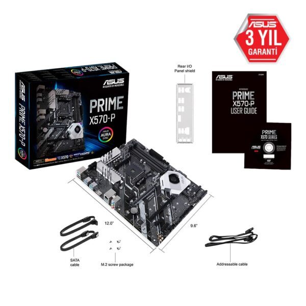 ASUS PRIME X570-P 4400MHz(OC) DDR4 Soket AM4 M.2 PCIe 4.0 HDMI ATX Anakart