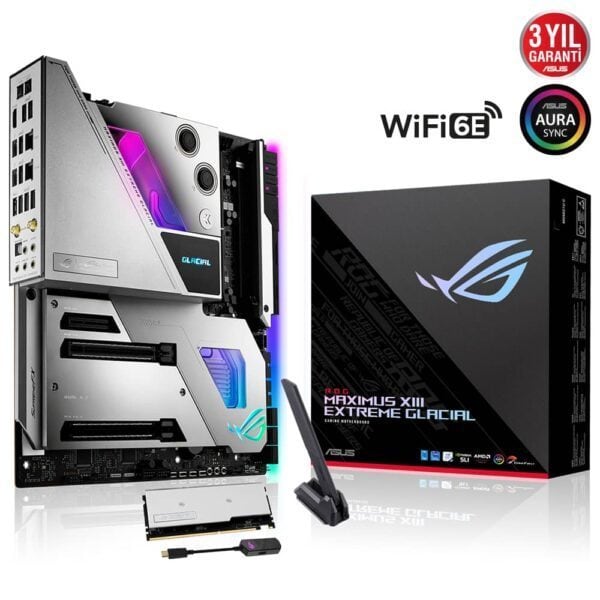 ASUS ROG MAXIMUS XIII EXTREME GLACIAL Z590 5333MHz(OC) DDR4 Soket1200 M.2 Wi-Fi HDMI EATX Anakart