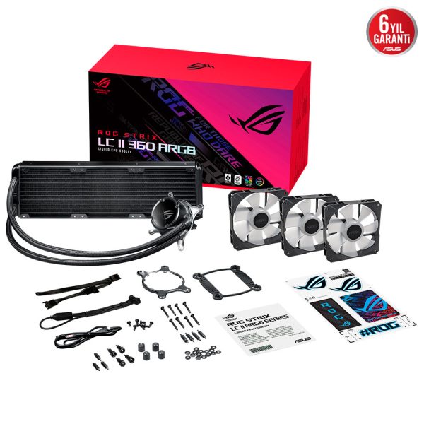 Asus Rog Strix Lc Ii 360 V3 Argb 360mm Islemci Sivi Sogutucu 4