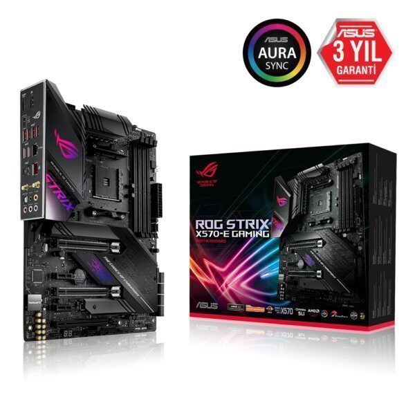 ASUS ROG STRIX X570-E GAMING 4400MHz(OC) DDR4 Soket AM4 RGB WiFi M.2 PCIe 4.0 HDMI DP ATX Anakart