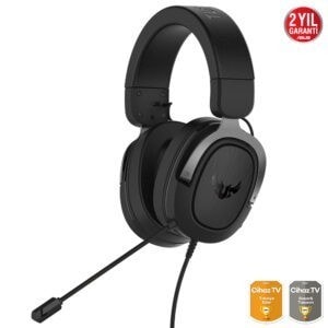 ASUS TUF Gaming H3 Gun Metal 7.1 Surround Oyuncu Kulaklık (90YH028G-B1UA00)