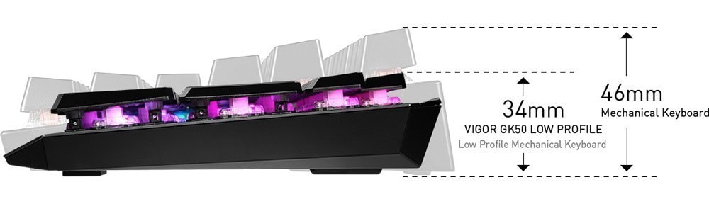 Msi Vigor Gk50 Low Profile Rgb Turkce Mekanik Gaming Klavye 5