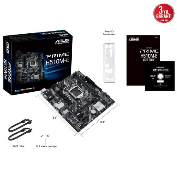 Asus Prime H510m E 3200ocmhz Ddr4 Soket 1200 M 2 Hdmi Dp Vga Matx Anakart 5