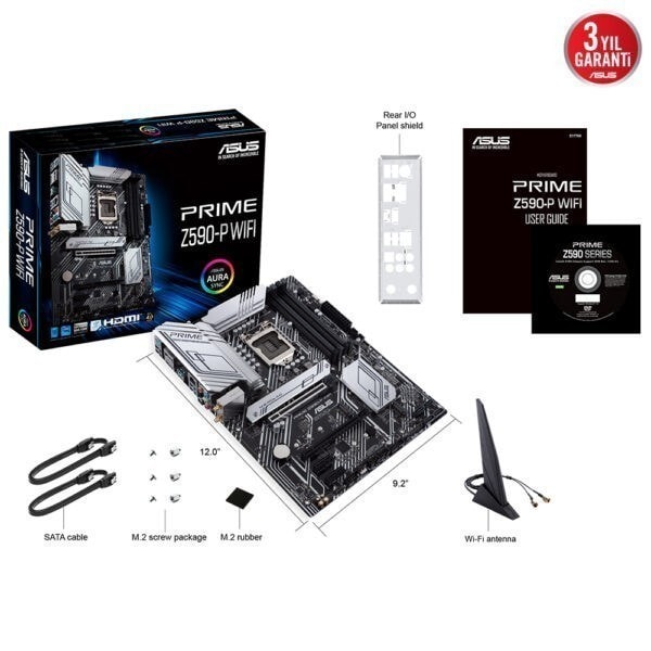 Asus Prime Z590 P Wifi 5133ocmhz Ddr4 Soket 1200 M 2 Hdmi Dp Atx Anakart 7