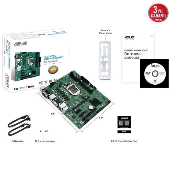 Asus Pro H510m C Csm 2933mhz Ddr4 Soket 1200 M 2 Hdmi Displayport Dvi D Vga Matx Anakart 5