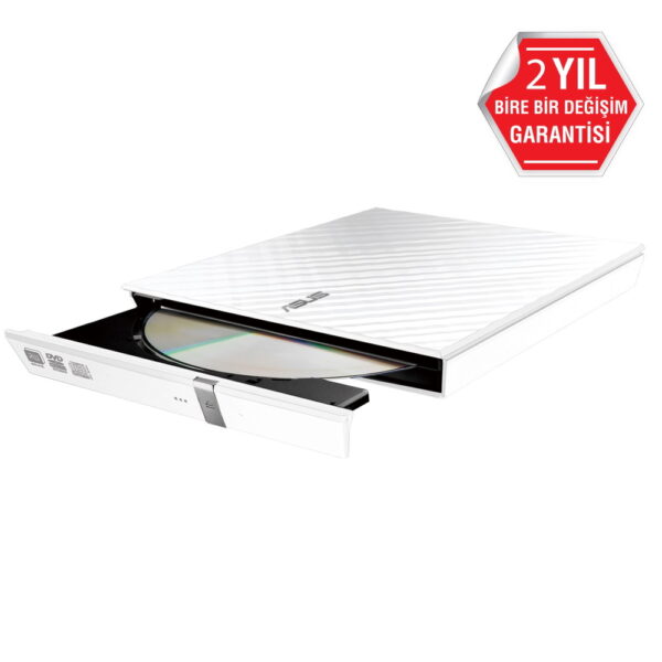 Asus Sdrw 08d2s U Lite 8x Harici Dvd Yazici M Disc Destekli Beyaz 1