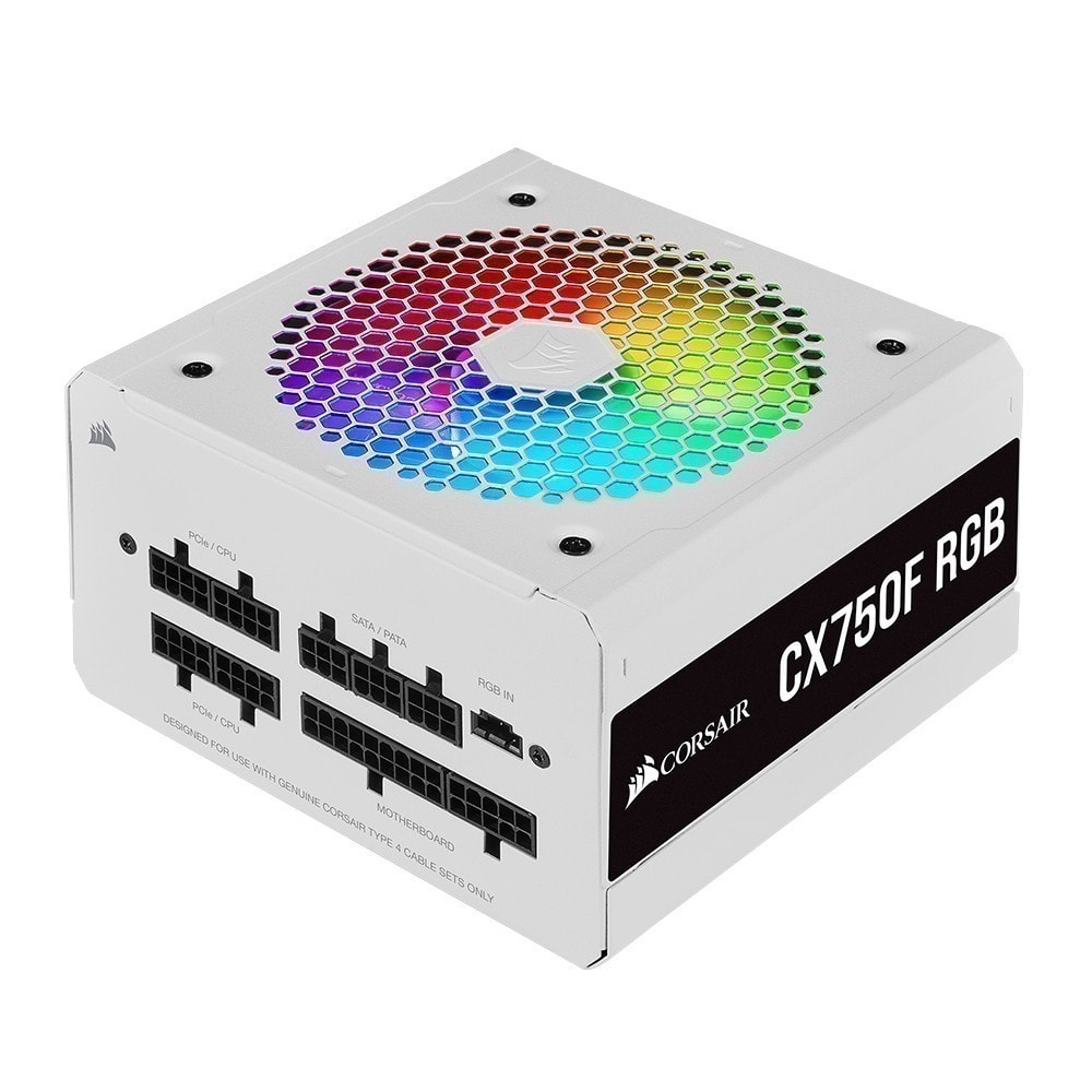 Corsair Cx750f Rgb 750w 80 Bronze Beyaz Full Moduler 120mm Fanli Psu