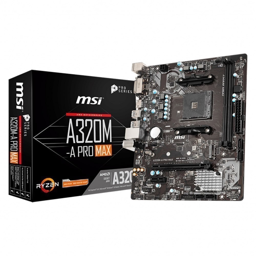 Msi A320m A Pro Max 3200mhzoc Ddr4 Soket Am4 M 2 Matx Anakart