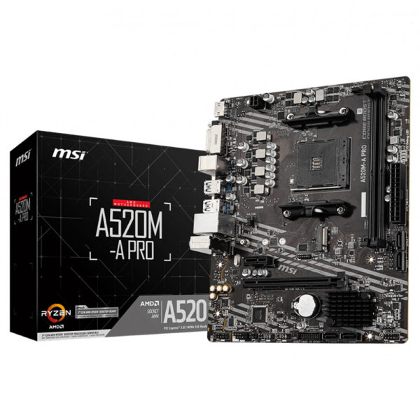 Msi A520m A Pro 4600mhzoc Ddr4 Soket Am4 M 2 Matx Anakart