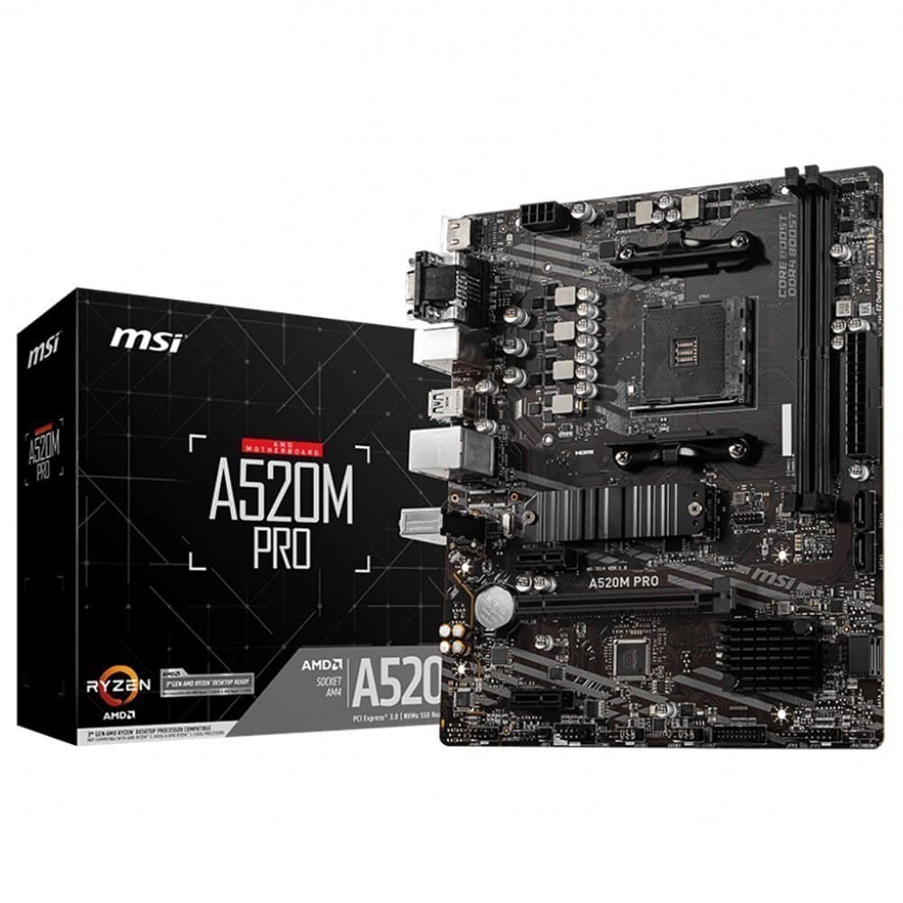 Msi A520m Pro 4600mhzoc Ddr4 Soket Am4 M 2 Matx Anakart