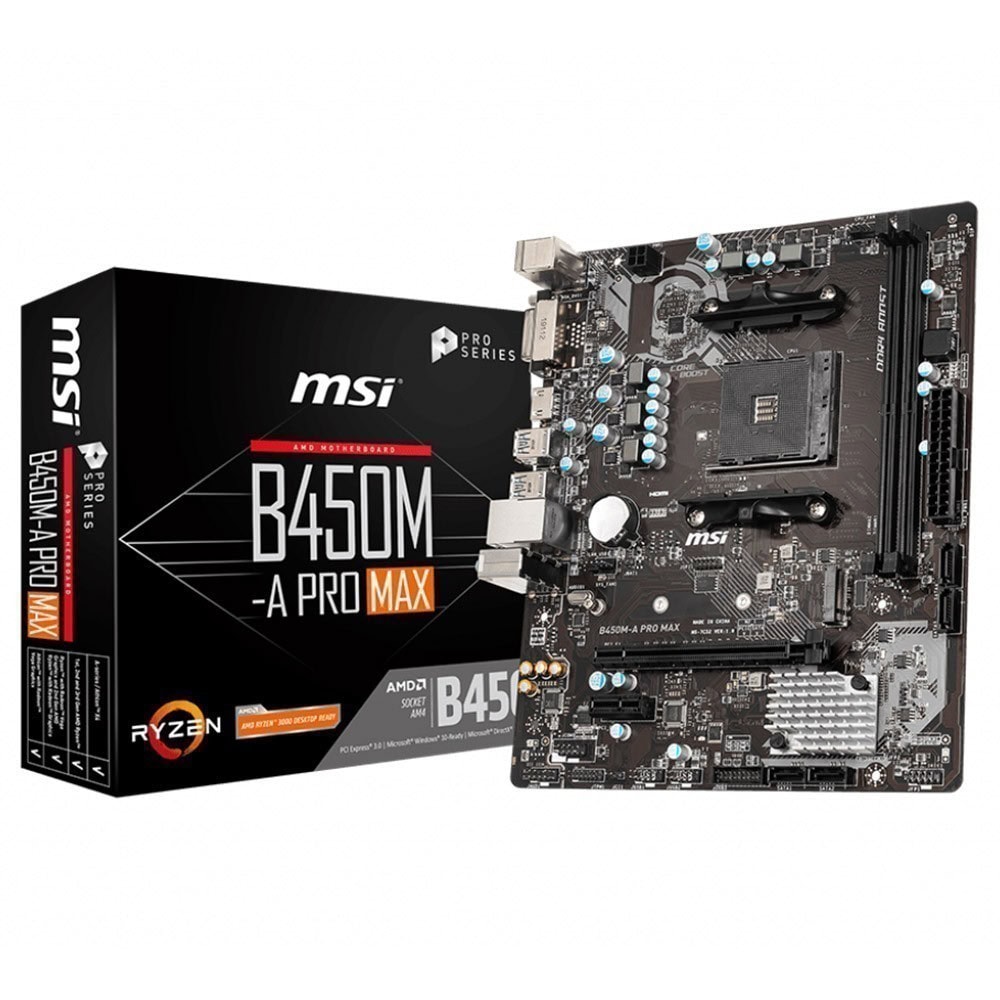 Msi B450m A Pro Max 4133mhzoc Ddr4 Soket Am4 M 2 Matx Anakart