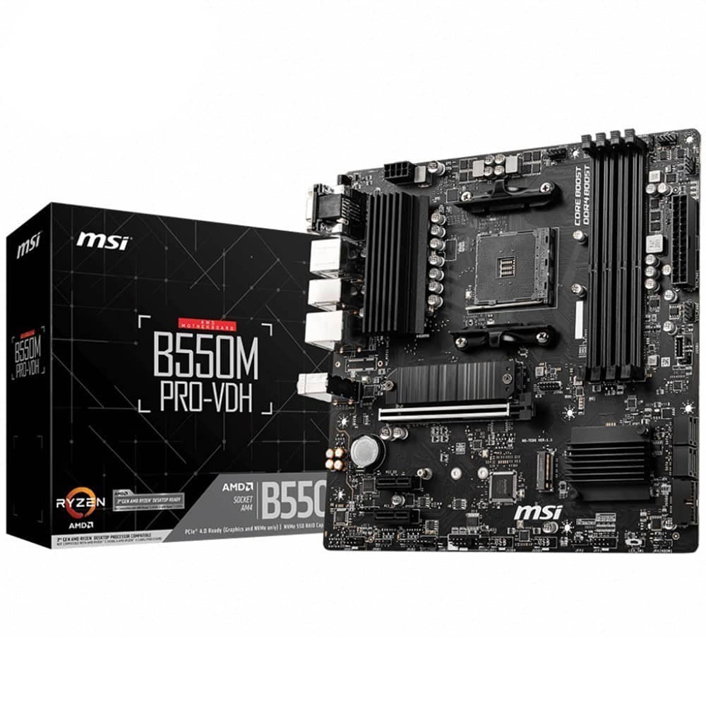 Msi B550m Pro Vdh 4400mhzoc Ddr4 Soket Am4 M 2 Matx Anakart