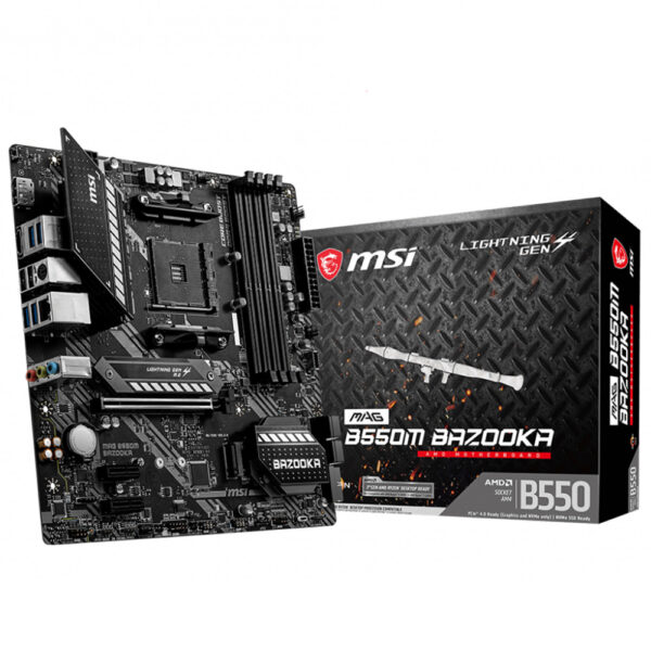 Msi Mag B550m Bazooka 4400mhzoc Ddr4 Soket Am4 M 2 Matx Anakart